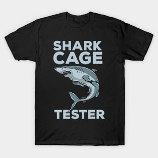 AMPUTEE HUMOR: Shark Cage Tester T-Shirt